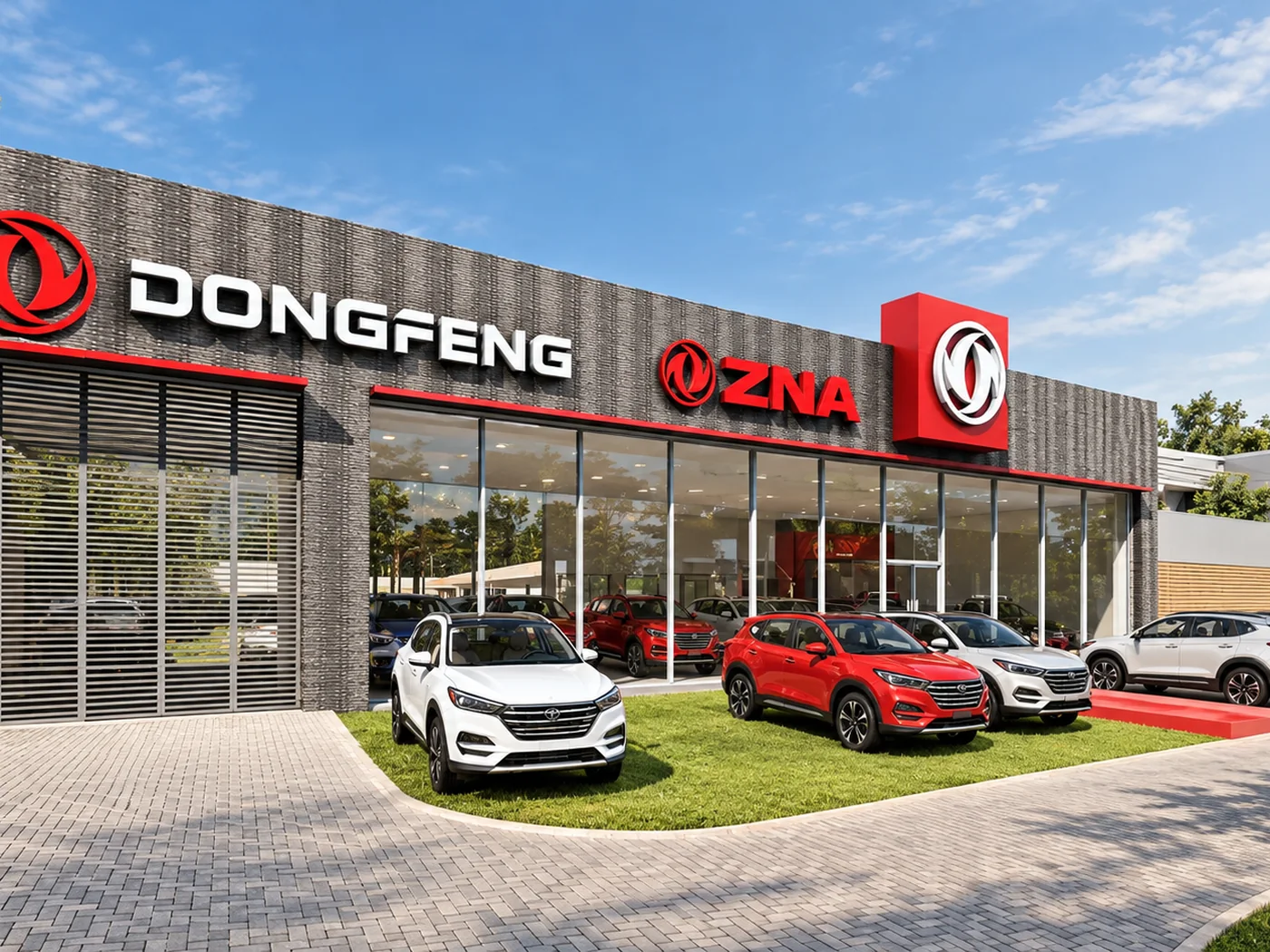 Showroom automotriz construido